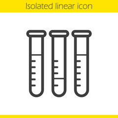 Test tubes linear icon