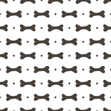 Monochrome doodle halloween seamless pattern background with bones.