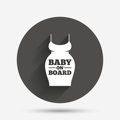 Pregnant woman dress sign icon. Maternity symbol