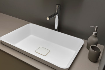 lavabo salle de bain avec robinet mitigeur