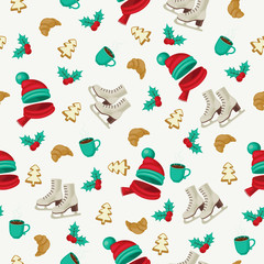 Seamless winter holidays wallpaper
