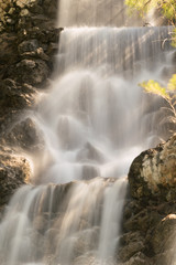 The waterfall of Loutraki city in Greece.
