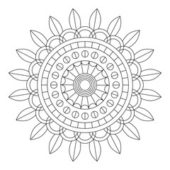 Floral mandala, vector illustration