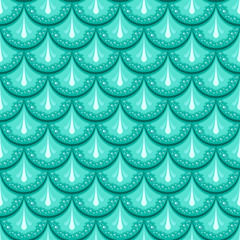 Seamless blue river fish scales
