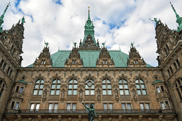 Fototapeta na wymiar Hamburg City Hall, Germany