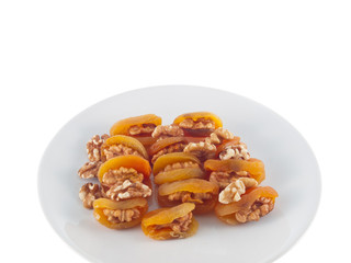 dried apricots and walnuts