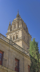 Fototapeta na wymiar view of Salamanca with Tormes River and Cathedral. Castile and Leon, Spain