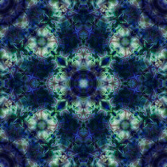 Kaleidoscopic design abstract ornament seamless texture, wavy pa