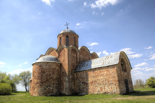 Church of the Transfiguration of Our Saviour on Kovalyovo. Veliky Novgorod, Russia