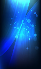 Abstract blue neon on black, tech background
