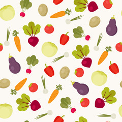 Seamless vegetables  pattern