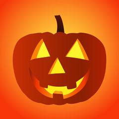 Halloween Pumpkin Jack Lantern. Holiday Vector Illustration Of Realistic Pumpkin