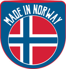 Obraz premium Made in Norway badge sign. Vector illustration