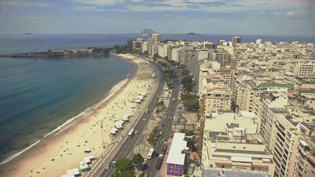 Aerial View of Copacabana Beach, Rio de Janeiro, Brazil