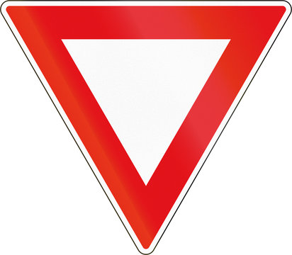 Road sign used in the African country of Botswana - Yield