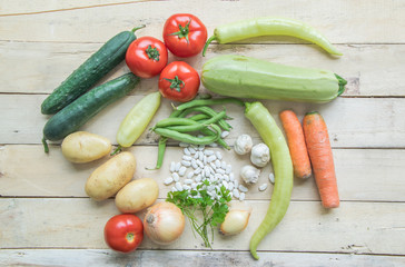 Fresh Farmers Market Vegetables. Healthy Eating. Vegetarian food