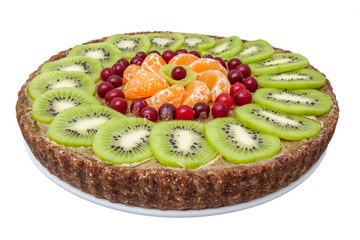 raw sweet cake on plate