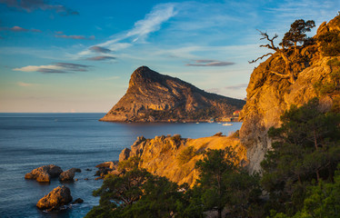 Coast of Black Sea near mnt Khoba-Kaya, Noviy Svet, Crimea