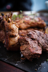 Assorted delicious steaks