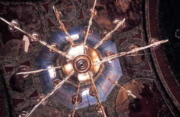 Golden chandelier