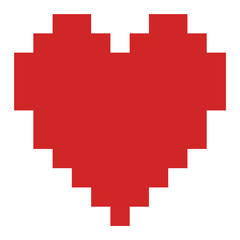 Simple red heart sharp vector icon. Color card beautiful celebrate bright emoticon red heart symbol. Red heart holiday abstract art icon decoration. Romance shape design. Love amour heart symbol.