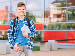 Boy back to school