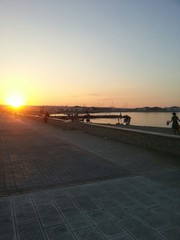 La marina di Montenero al tramontare del sole