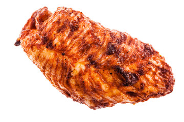 Chicken wing over white
