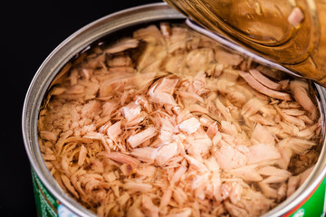 Opened tuna tin