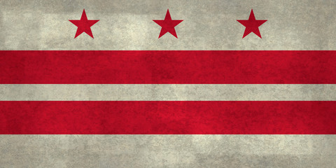 Washington D.C flag with distressed stone textures