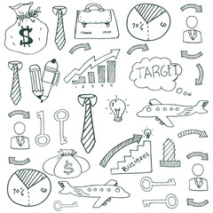 Doodle of image business vector art