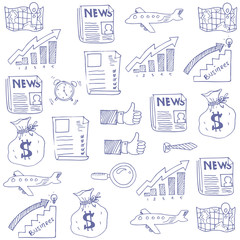 Doodle of hand draw business theme