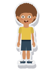 little boy avatar isolated vector illustration design