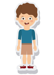 little boy avatar isolated vector illustration design