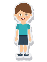 little boy avatar isolated vector illustration design