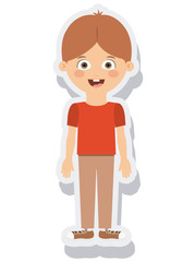 little boy avatar isolated vector illustration design