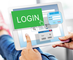 Log-in Membership Register Subscribe Apply Concept