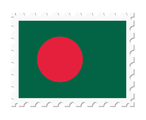Obraz premium stamp flag bangladesh