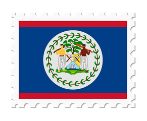 Obraz premium stamp flag belize