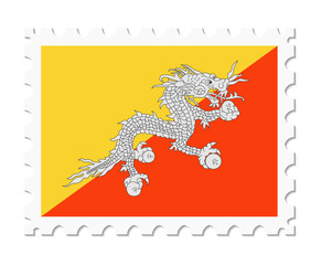 stamp flag bhutan