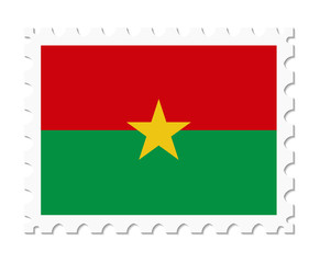 stamp flag burkina faso