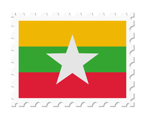 stamp flag burma