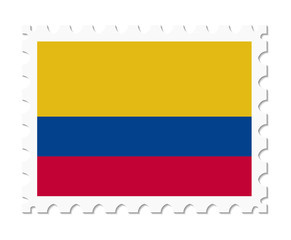 stamp flag colombia