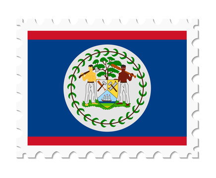 stamp flag belize