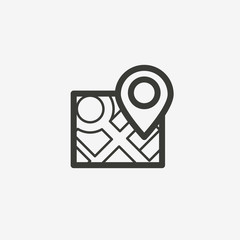 pointer on map icon