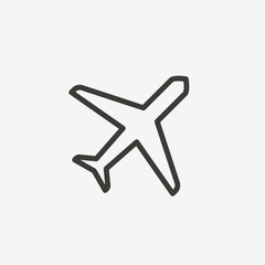 Fototapeta na wymiar blank airplane icon