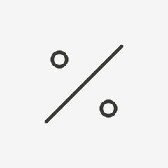 percent outline icon