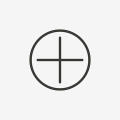 positive outline icon