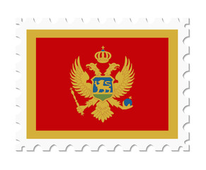 Obraz premium stamp flag montenegro