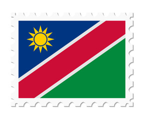 Obraz premium stamp flag namibia